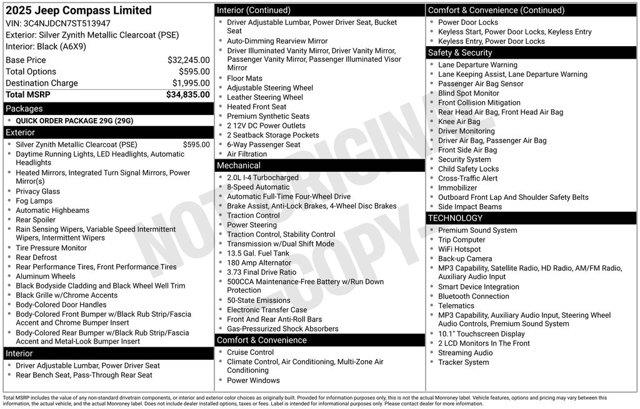2025 Jeep Compass - $18,987