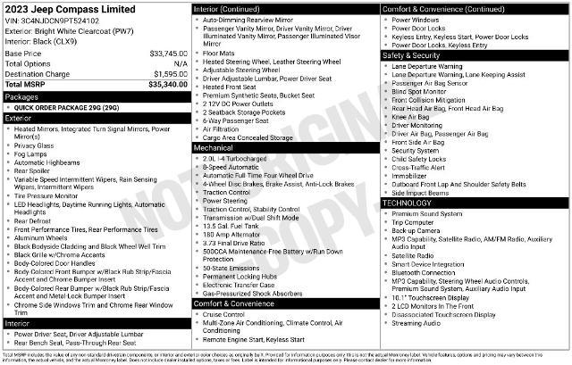 2023 Jeep Compass - $21,100