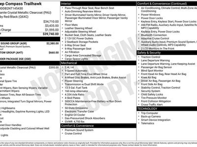 Photo of a 2022 Jeep Compass 4X4 Trailhawk 4DR SUV for sale