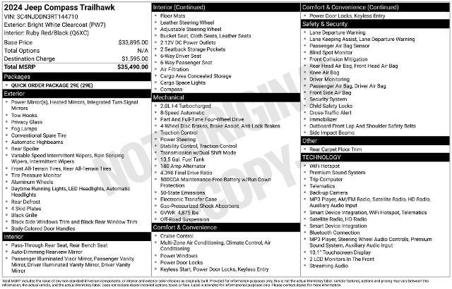 2024 Jeep Compass - $19,750