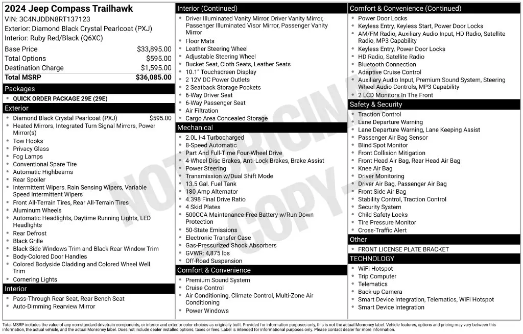 2024 Jeep Compass - $19,248