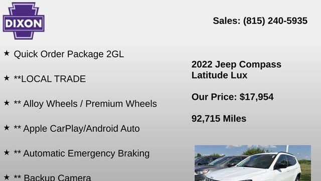 2022 Jeep Compass Latitude Lux