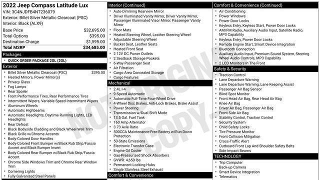 2022 Jeep Compass Latitude Lux