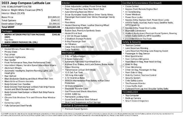 2023 Jeep Compass - $22,993
