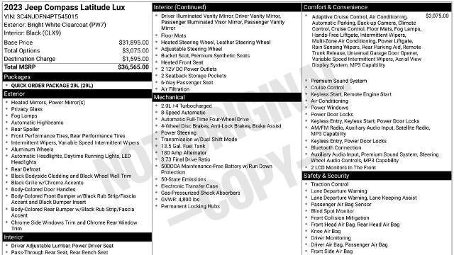 2023 Jeep Compass Latitude Lux