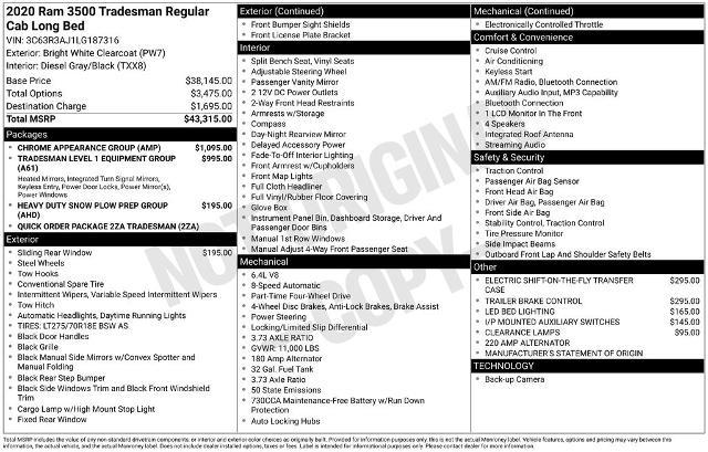 2020 Ram 3500 - $28,995