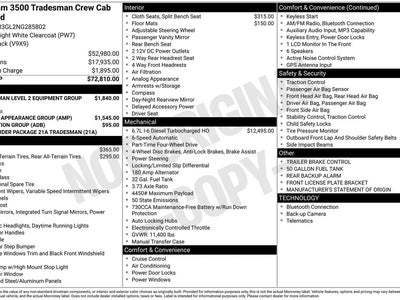 2022 RAM 3500 4X4 Tradesman 4DR Crew Cab 8 FT. LB SRW Pickup