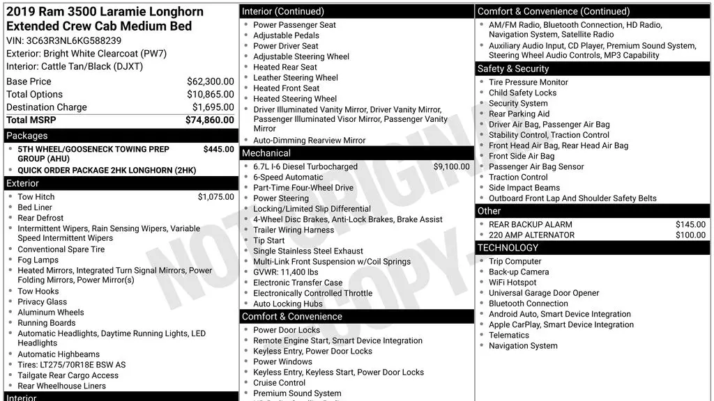2019 Ram 3500 Laramie Longhorn
