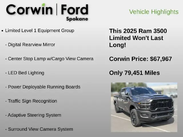 2025 Ram 3500 - $67,967