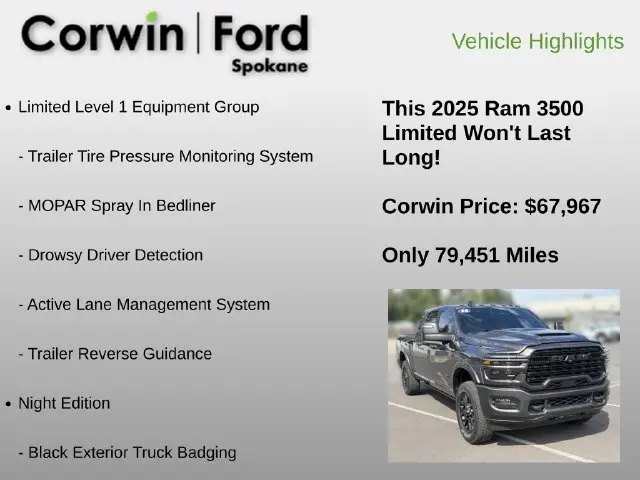 2025 Ram 3500 - $67,967