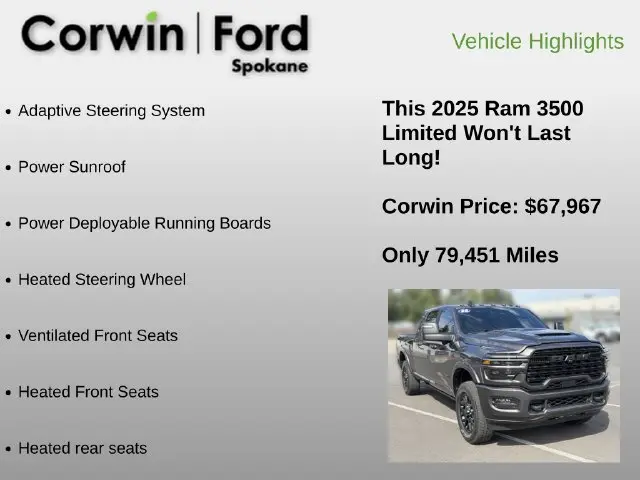 2025 Ram 3500 - $67,967