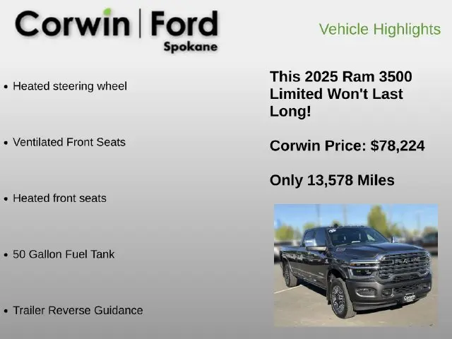 2025 Ram 3500 - $78,224