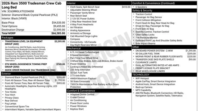 2026 Ram 3500 Tradesman