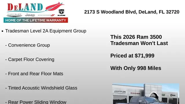 2026 Ram 3500 Tradesman