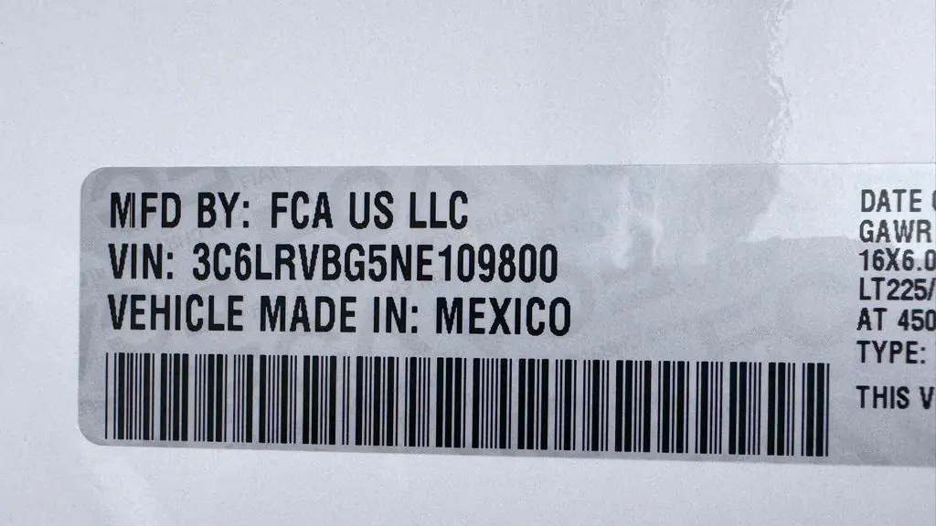 2022 Ram ProMaster 1500 136 WB