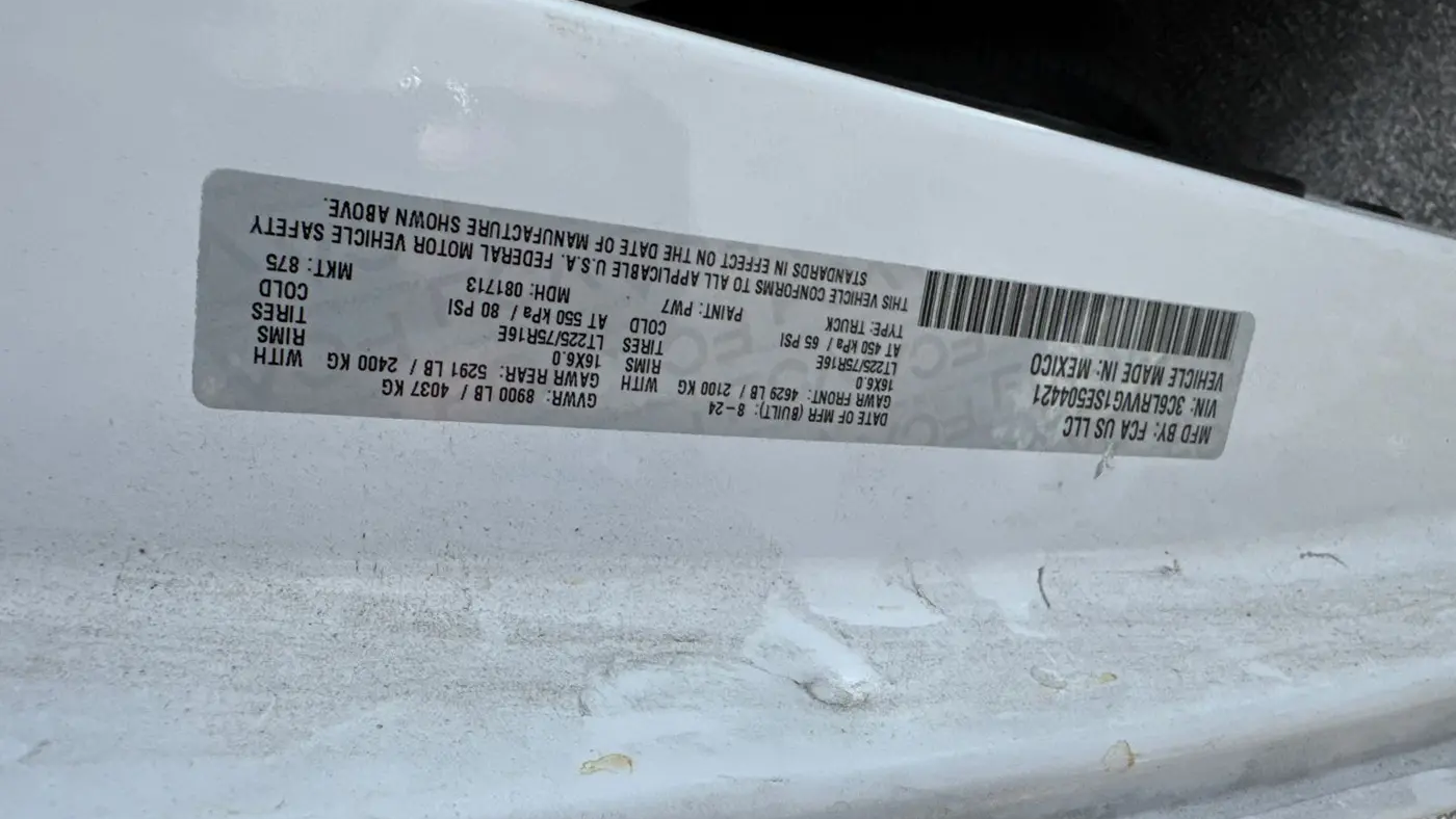 2025 Ram ProMaster Tradesman 2500