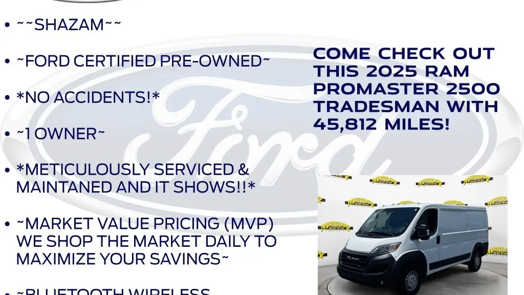 2025 Ram ProMaster SLT+ 2500