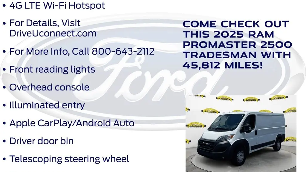 2025 Ram ProMaster SLT+ 2500