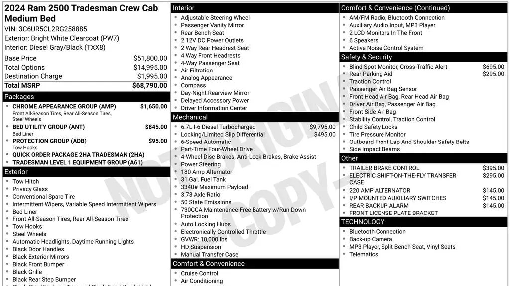 2024 Ram 2500 Tradesman