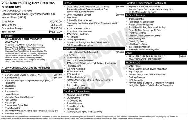 2026 Ram 2500 - $44,966
