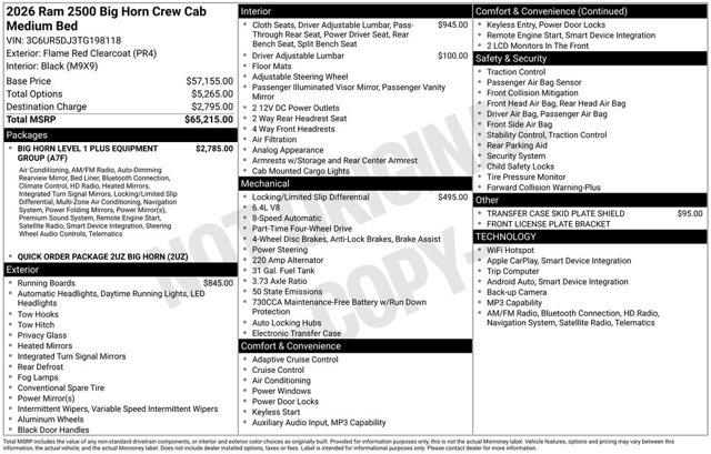 2026 Ram 2500 - $45,337
