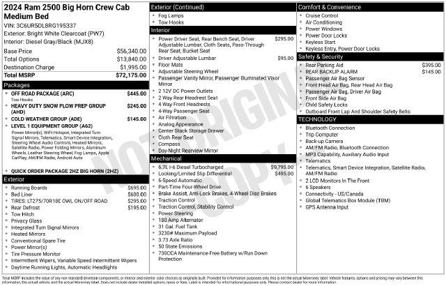 2024 Ram 2500 - $38,579