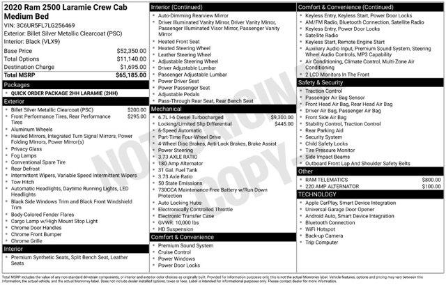 2020 Ram 2500 - $44,352