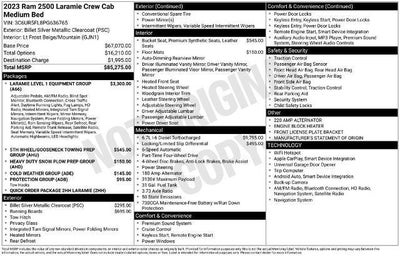 2023 RAM 2500 4X4 Laramie 4DR Crew Cab 6.3 FT. SB Pickup