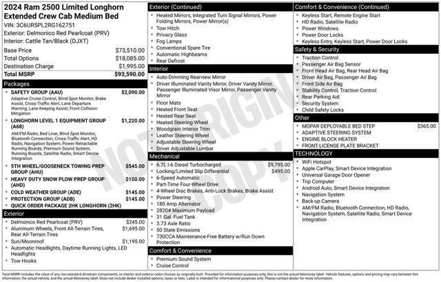 2024 Ram 2500 - $69,682