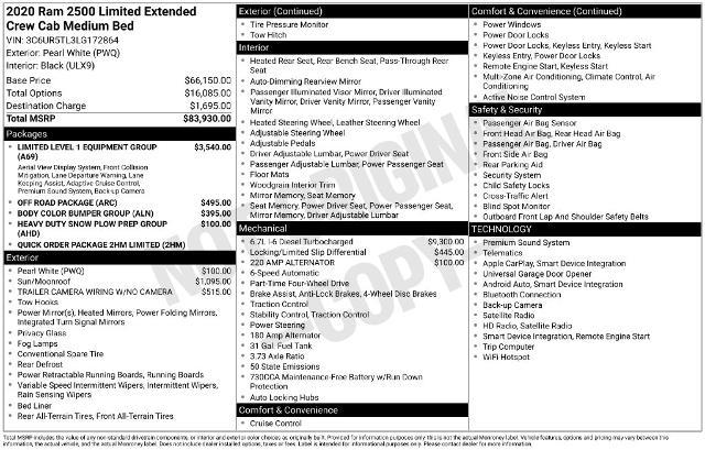 2020 Ram 2500 - $46,689