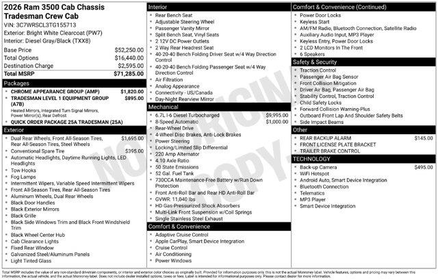 2026 Ram 3500 - $39,000