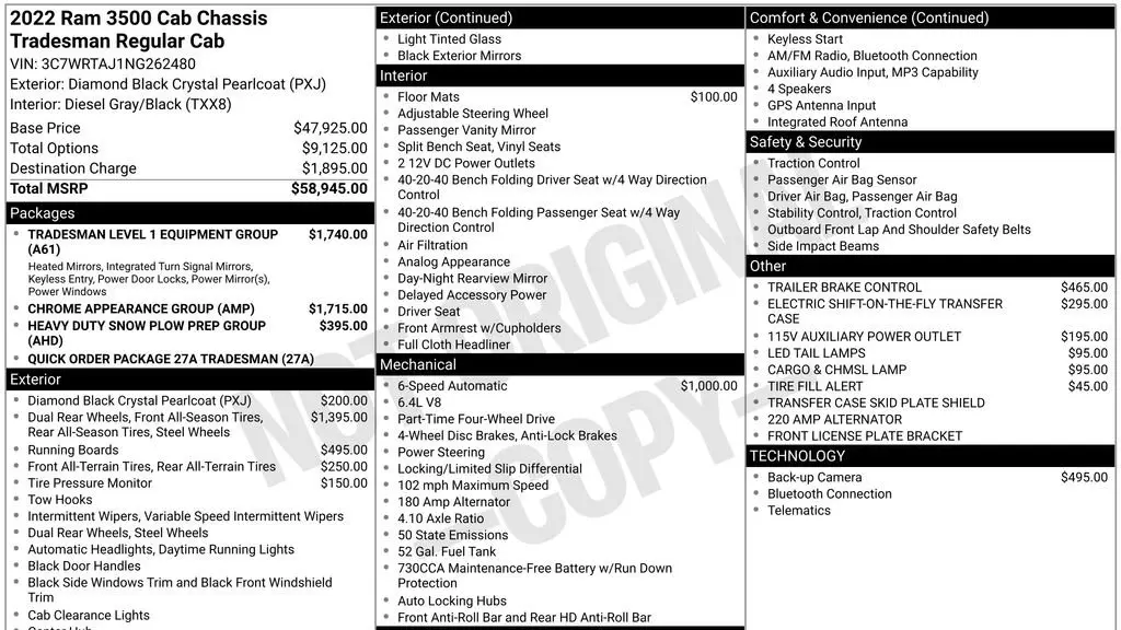 2022 Ram 3500 Tradesman