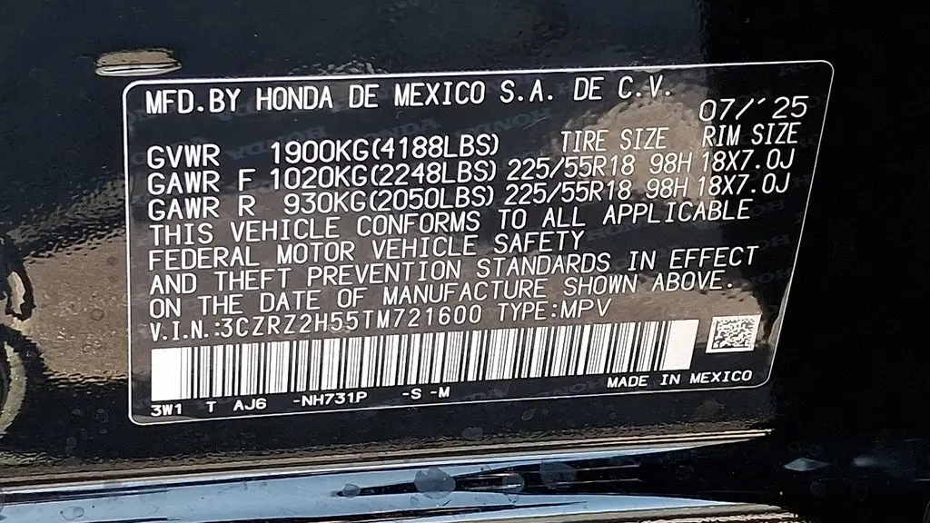 2026 Honda HR-V Sport
