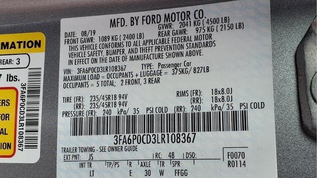 2020 Ford Fusion SEL