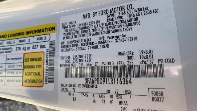 2020 Ford Fusion Titanium