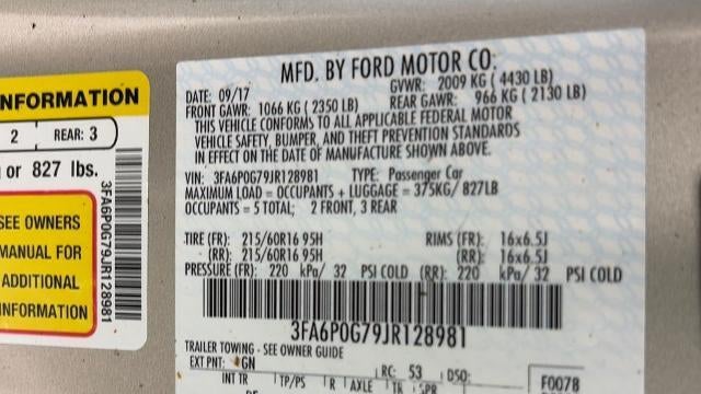 2018 Ford Fusion S