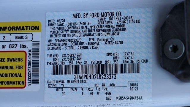 2020 Ford Fusion SE