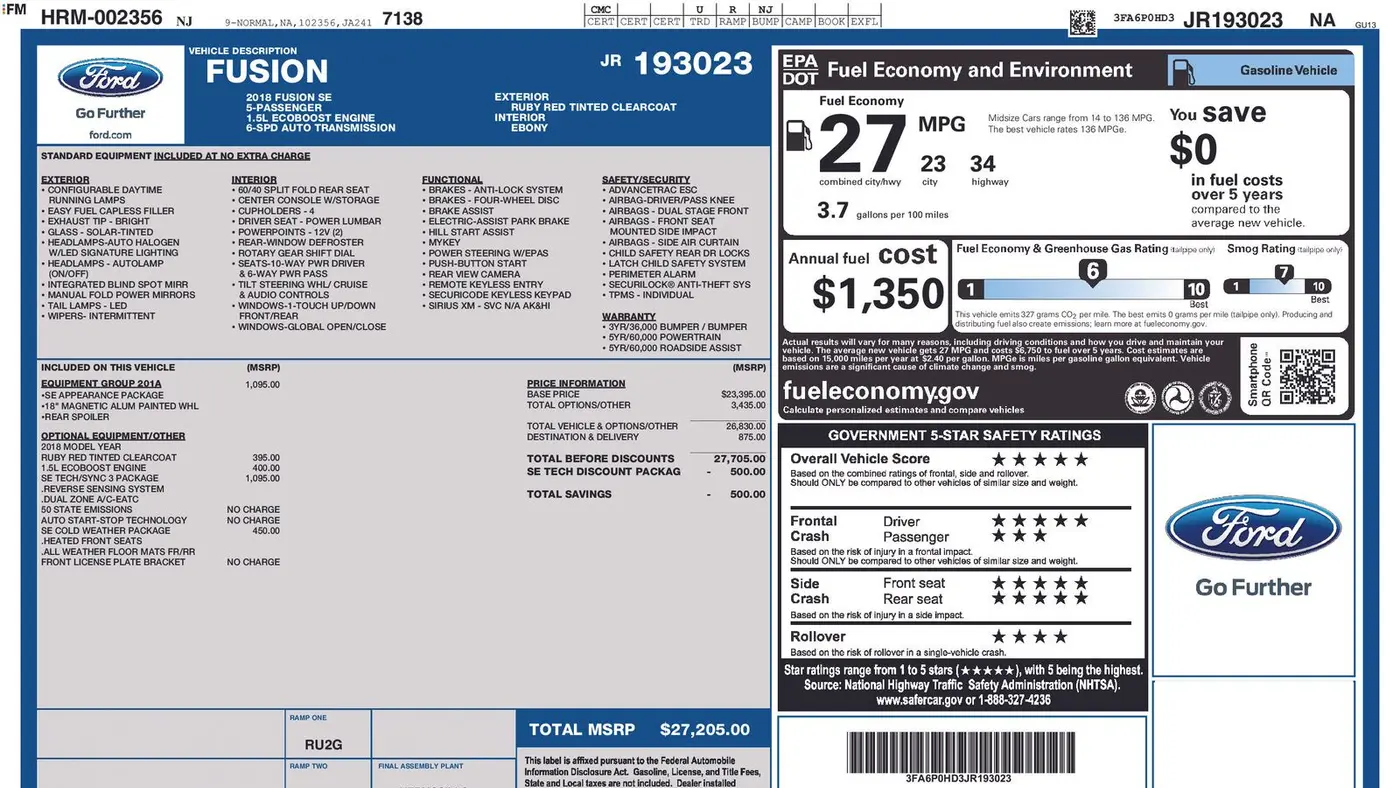 Preowned 2018 Ford Fusion SE for Sale