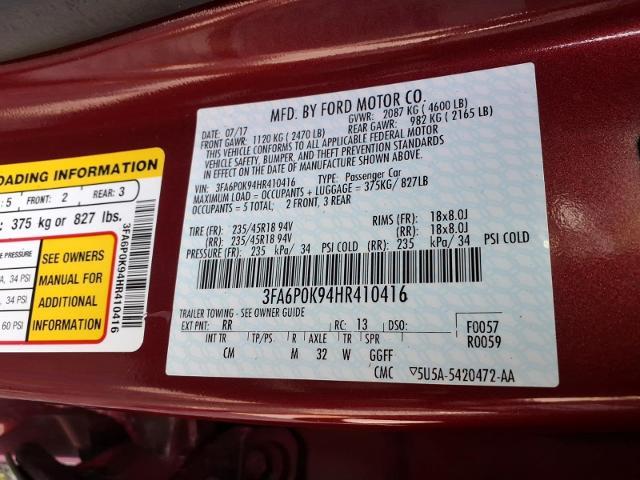 2017 Ford Fusion - $18,900