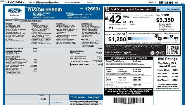 2013 Ford Fusion Hybrid SE