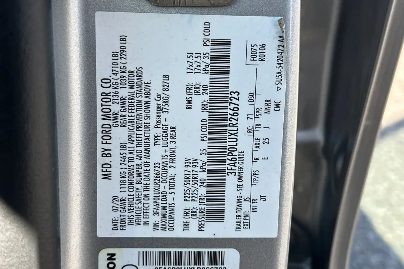 2020 Ford Fusion - $15,943