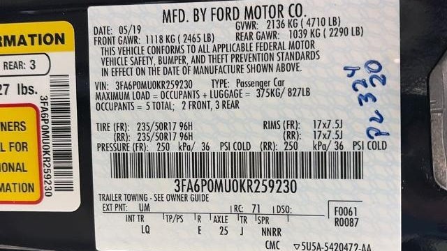 2019 Ford Fusion Hybrid SEL