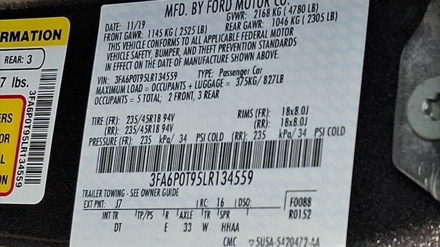 2020 Ford Fusion SE