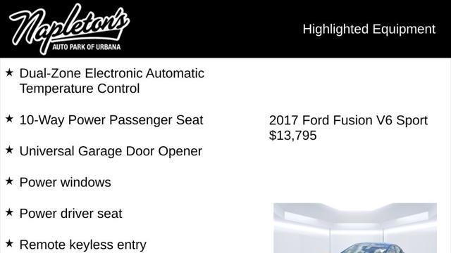 2017 Ford Fusion V6 Sport
