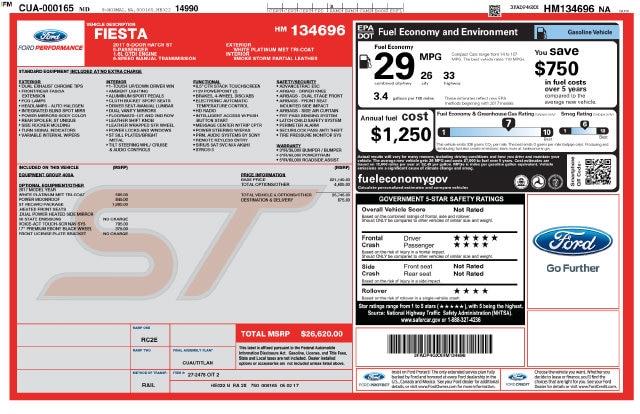 2017 Ford Fiesta - $13,965