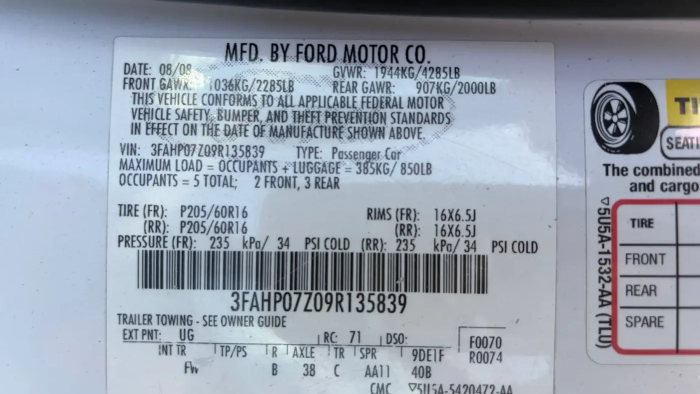 2009 Ford Fusion SE