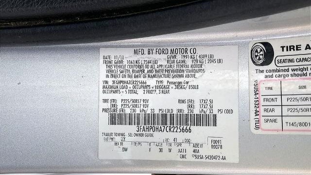 2012 Ford Fusion SE