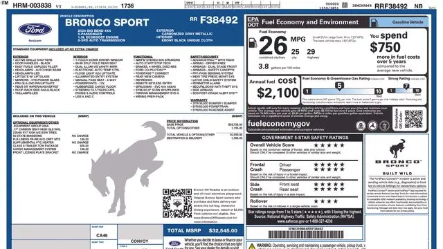 2024 Ford Bronco Sport Big Bend