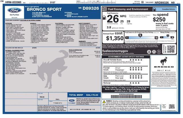 2022 Ford Bronco - $25,205