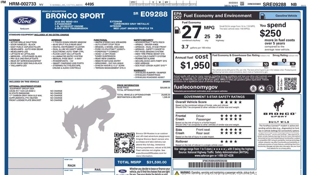 2025 Ford Bronco Sport Big Bend